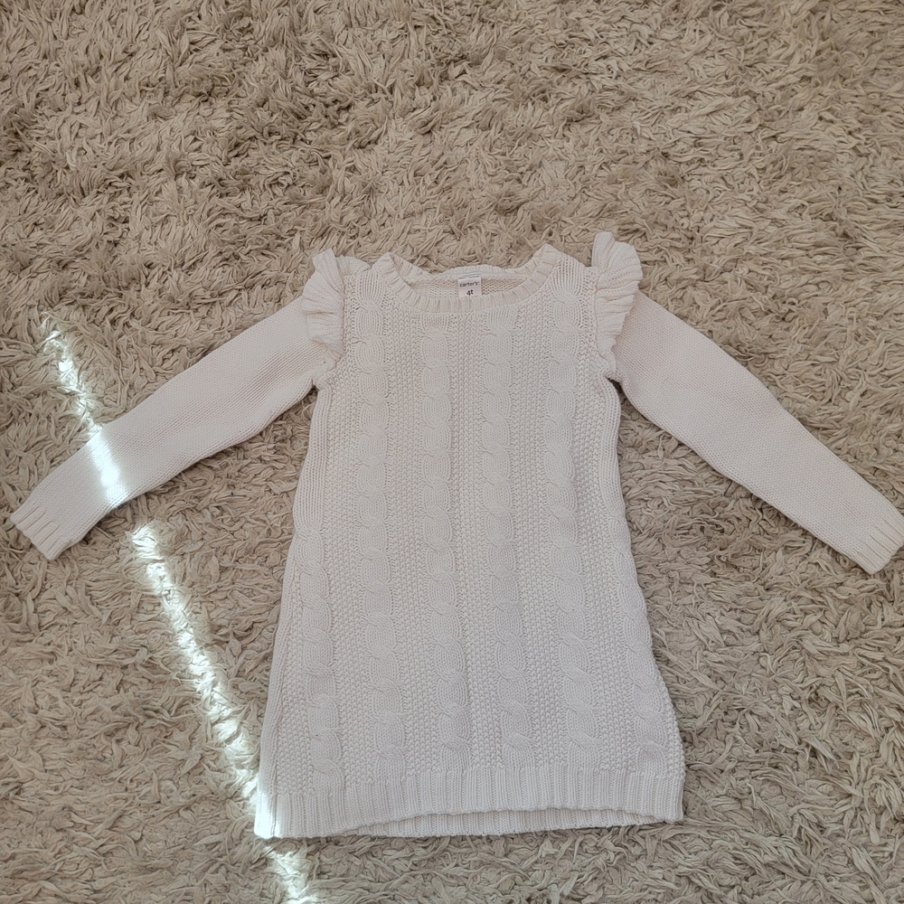 Carter's Cream Cable Knit Dress